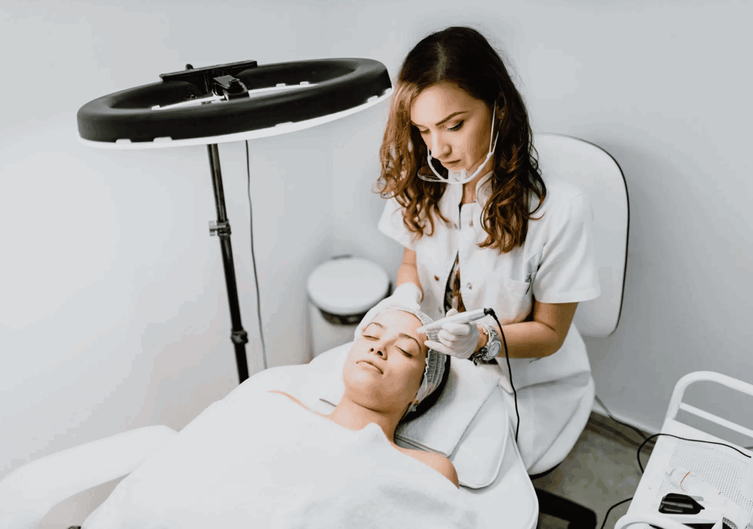 Skincare treatment in beauty clinic
